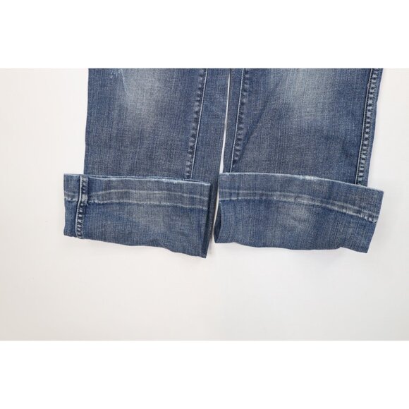 Vtg 90s Y2K American Eagle Outfitters Womens 8 Babydoll Flared Wide Leg Jeans - Picture 5 of 16